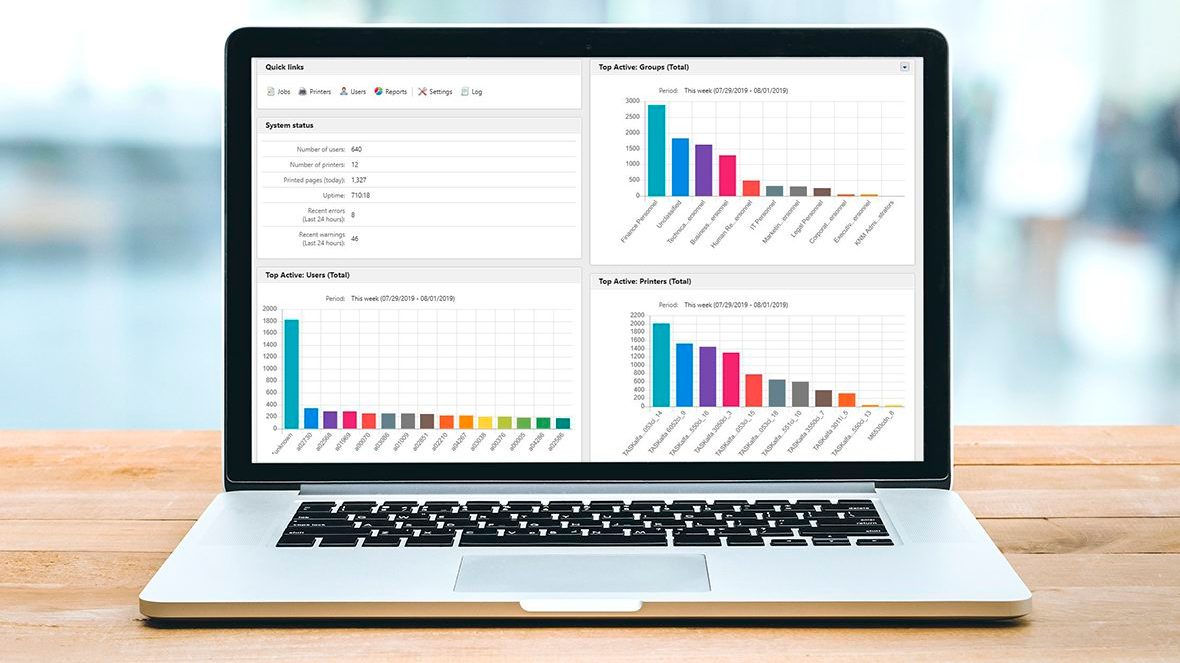 MyQ Software en computadora