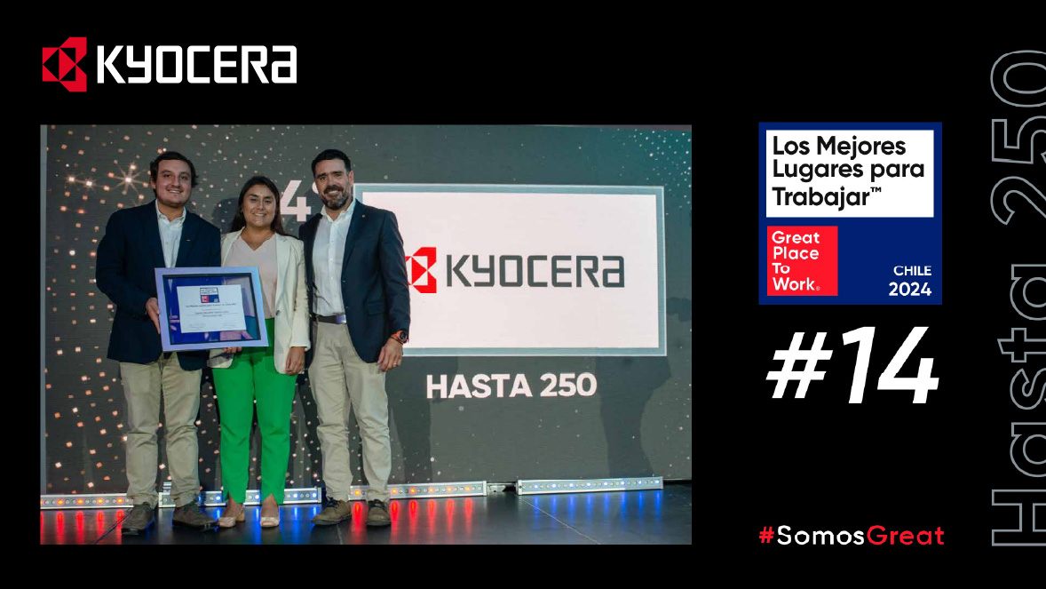 Kyocera Chile: Entre los Mejores Lugares para Trabajar™ en 2024 Kyocera Chile: Entre los Mejores Lugares para Trabajar™ en 2024