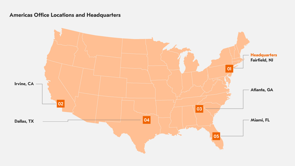 Map of Kyocera Document Solutions America Headquarters and Regional Offices Map of Kyocera Document Solutions America Headquarters and Regional Offices